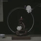 CHENYISHI Buddha Purple Sand Backflow Incense Burner Zen Bergamot Lotus Heart Lamp Circle Ornaments Ceramic Incense Holder Ornaments