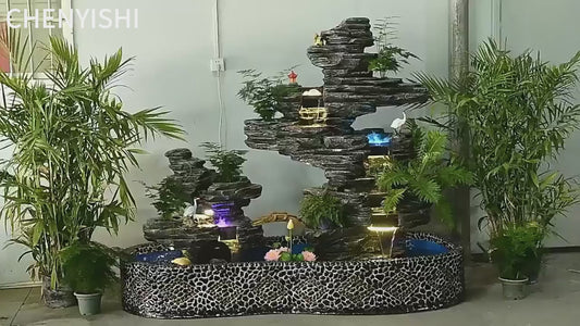 CHENYISHI Large Rockery Water Fountain Courtyard Fish Pond Fish Tank Villa Landscaping Landscape Ornaments Home Furnishings