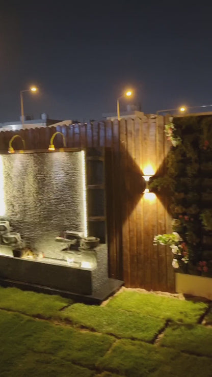 CHENYISHI 6.56ft Producto para jardín al aire libre Gran muro cortina de agua Cascada Fuente de agua grande para jardín 