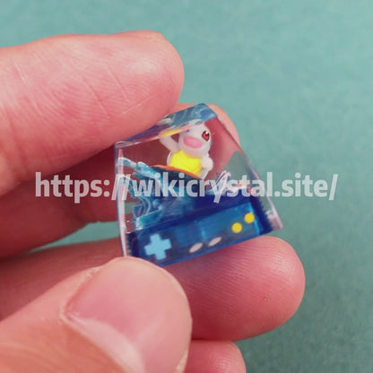 Pokemon Squirtle Custom 1U Keycap Pokemon Keycap Liquidate Keycap Artisan Keycap Anime Cherry MX Keycap