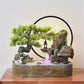 CHENYISHI Chinese Style Welcoming Pine Rockery Flowing Water Fountain Ornaments Watermill Ball Living Room Office Water Landscape