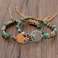 Tree of Life Turquoise Stone Bracelet Handmade Braided Layered Bead Bracelet