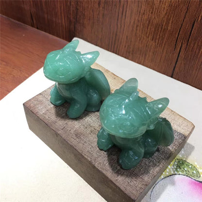 1pcs Natural Crystal Hand Carved Cute Cartoon Toothless Dragon Baby Christmas Gifts