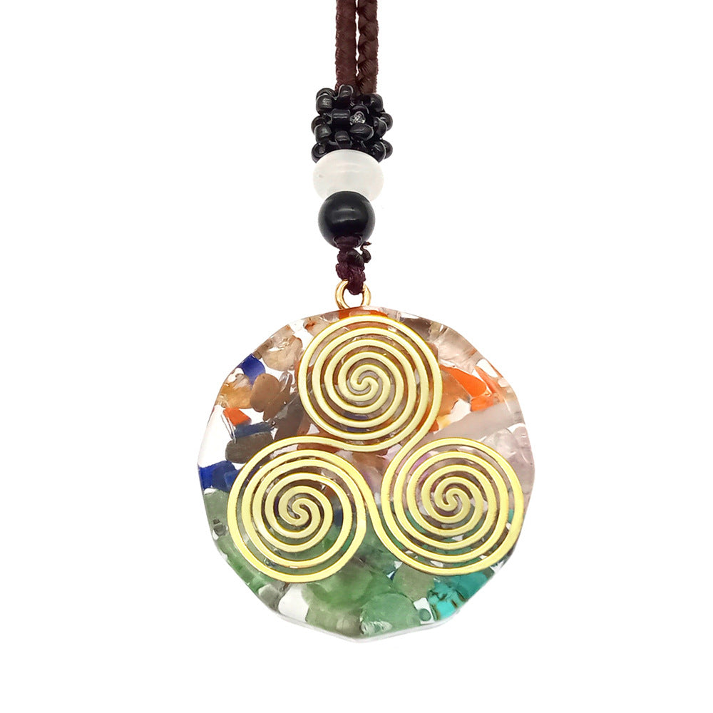 Colgante de orgonita con símbolo Om, collar de energía curativa de chakras, joyería de meditación