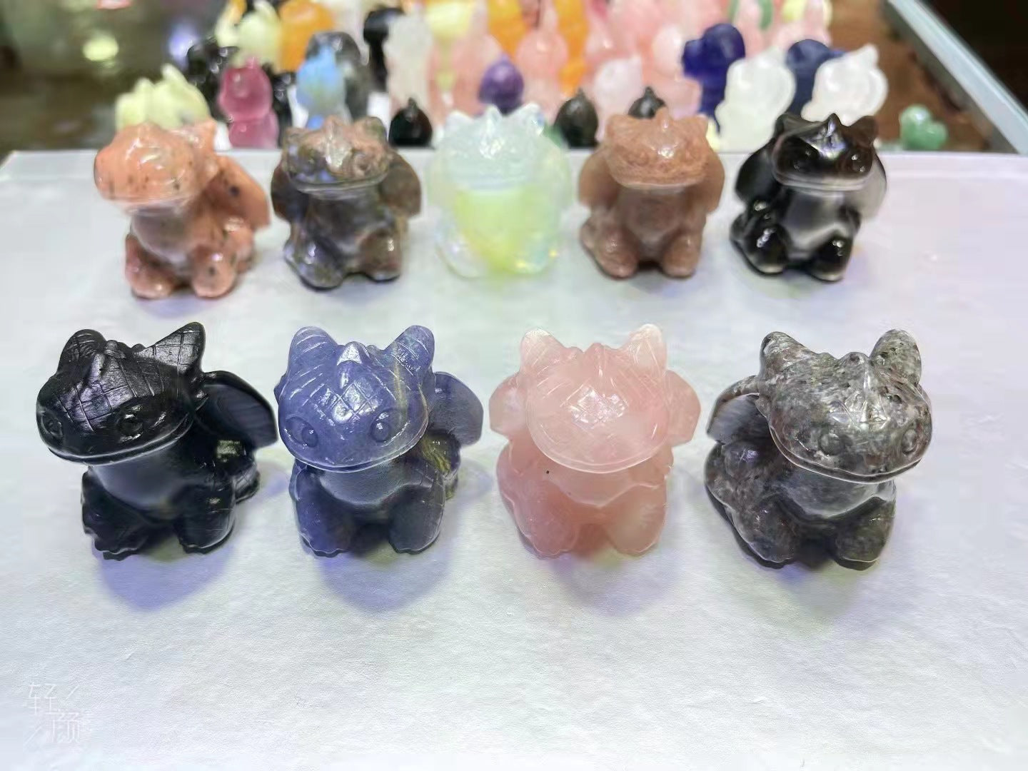 1pcs Natural Crystal Hand Carved Cute Cartoon Toothless Dragon Baby Christmas Gifts