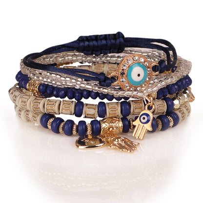 Boho Evil Eye Beaded Stack Bracelets Sets