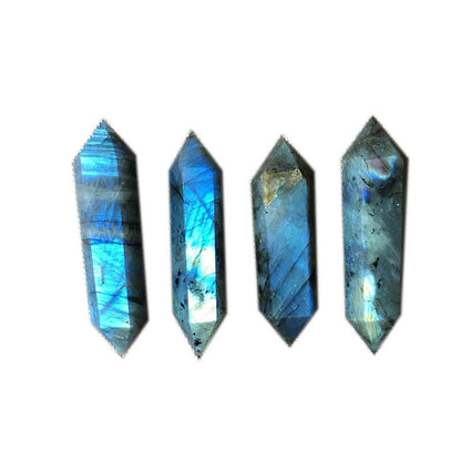 Natural Labradorite Stone Tower Crystal Double Point