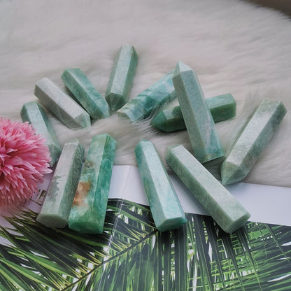 Natural Amazonite Point Tower Healing Crystal Collection