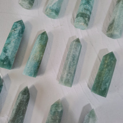 Natural Amazonite Point Tower Healing Crystal Collection