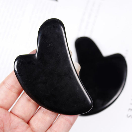 Natural Black Obsidian Scrapping Plate