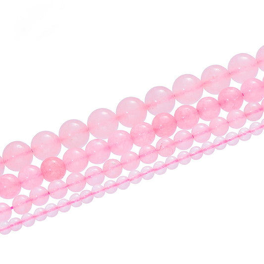 Pink Translucent Beads for DIY Jewelry Making