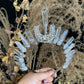 Raw Clear Quartz Crystal Crown/Moon Tiara