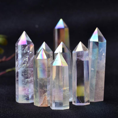 Natural Aura Clear Quartz Crystal Point