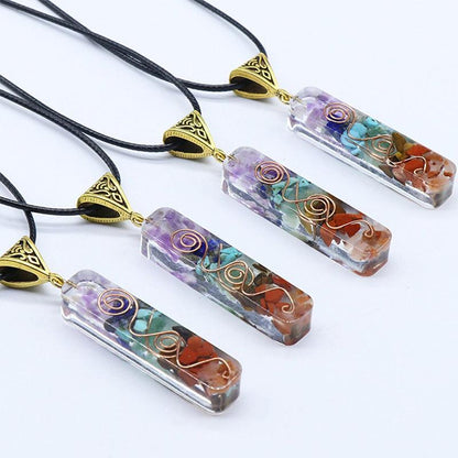 7 Chakra Energy Pendant Orgonite Orgone Necklace