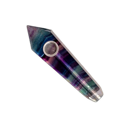 Natural Rainbow Fluorite Pipe