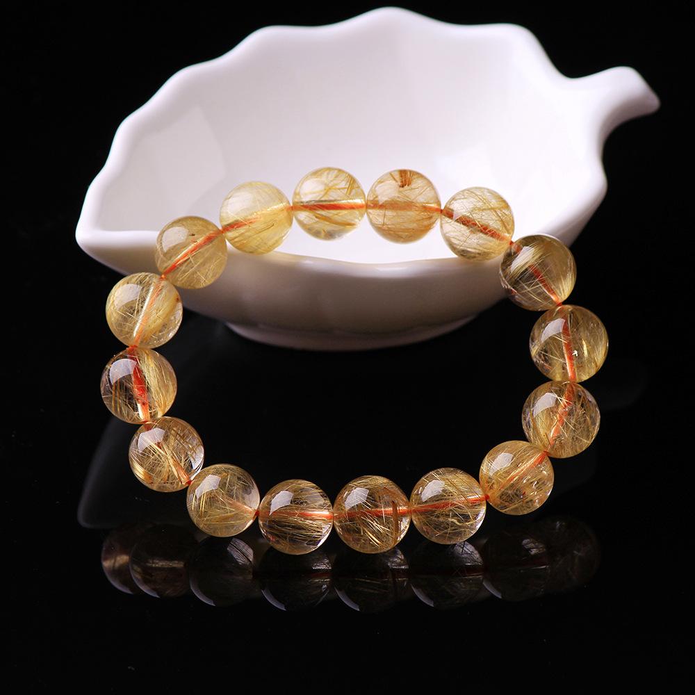 GOLDEN RUTILATED QUARTZ Crystal Bracelet