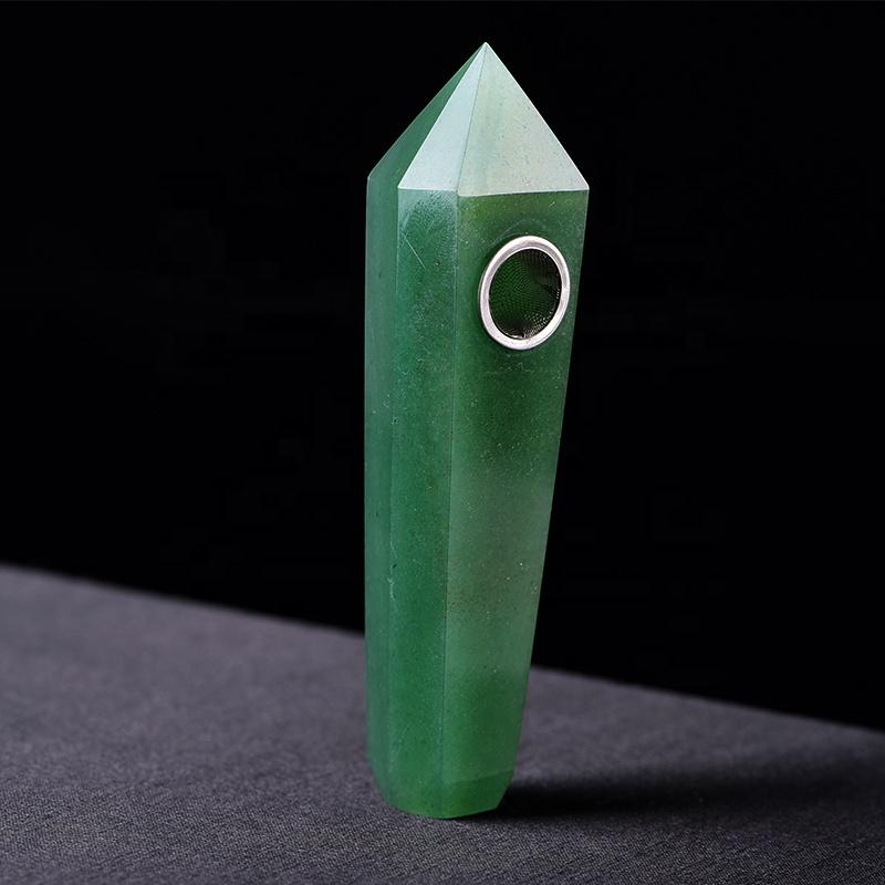 Green Aventurine Crystal Pipe