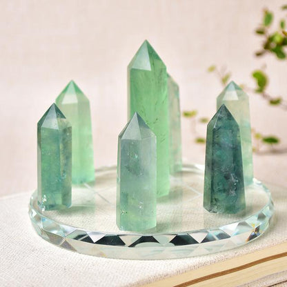 1set Seven Star Plate Natural Crystal Point Chakra Healing Stone