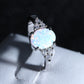 Opal Rings Diamond Oval Rings Women's Jewelry