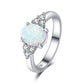 Opal Rings Diamond Oval Rings Women's Jewelry