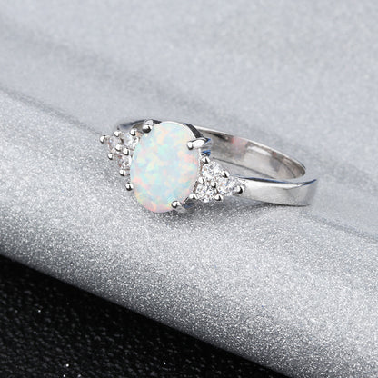 Opal Rings Diamond Oval Rings Women's Jewelry