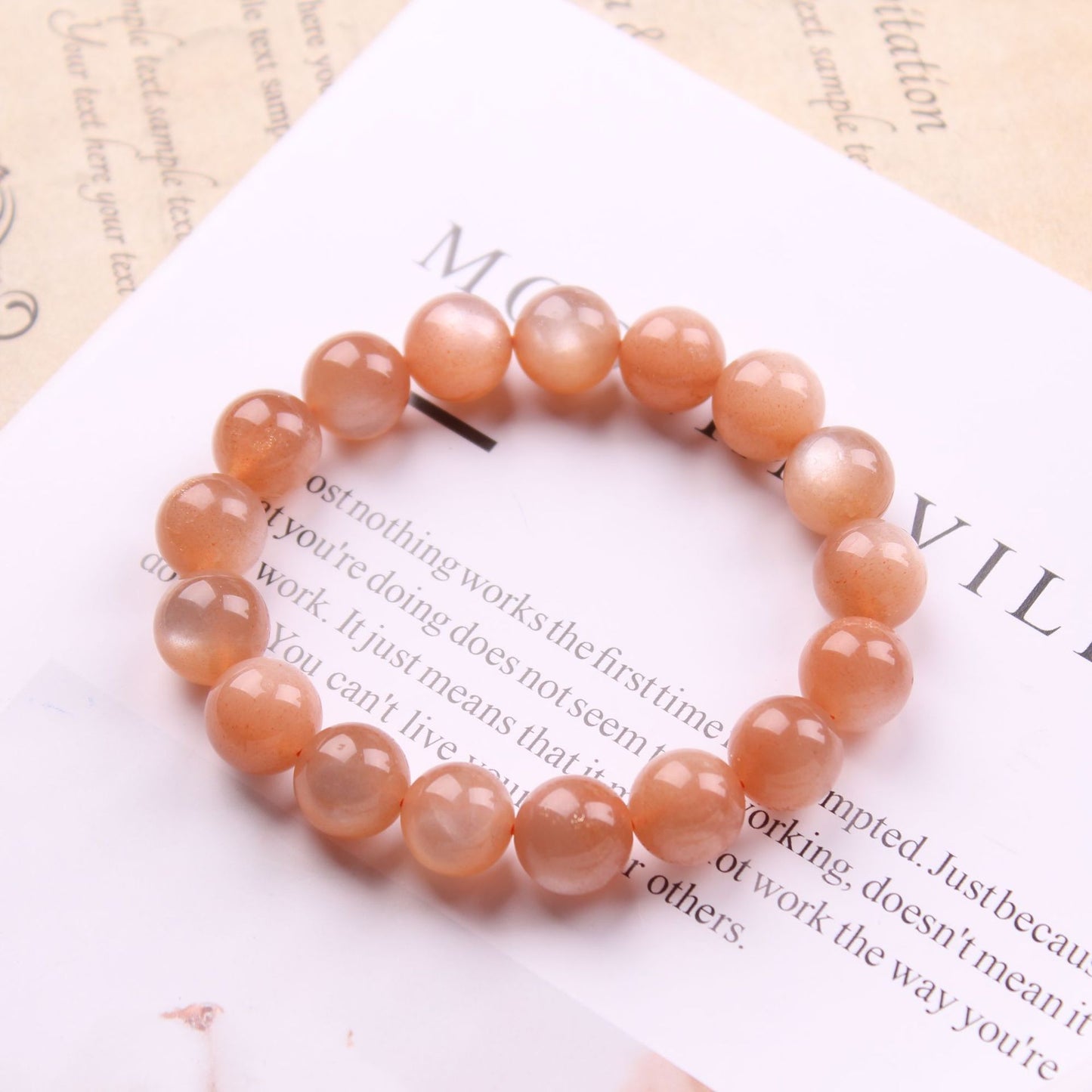 Orange Moonlight+Sunstone Bracelet