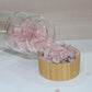 Bamboo Lid Rose Quartz Crystal Water Bottle