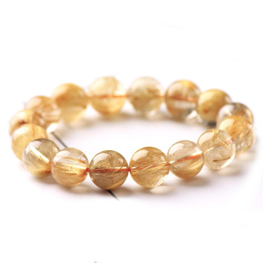 GOLDEN RUTILATED QUARTZ Crystal Bracelet