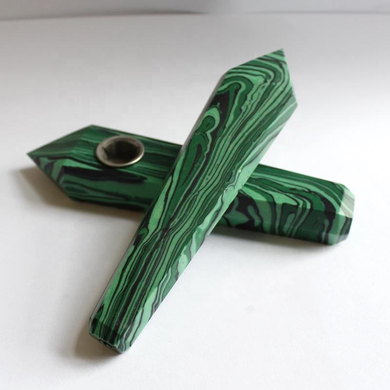 Malachite Crystal Pipe