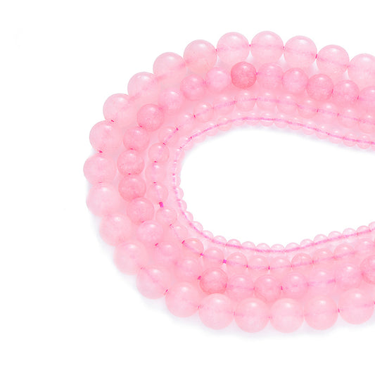 Pink Translucent Beads for DIY Jewelry Making