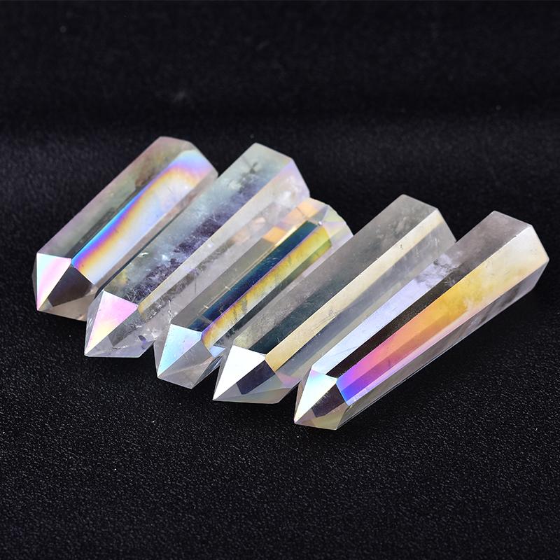 Natural Aura Clear Quartz Crystal Point