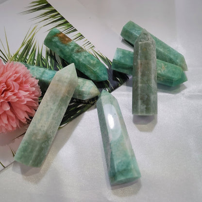 Natural Amazonite Point Tower Healing Crystal Collection