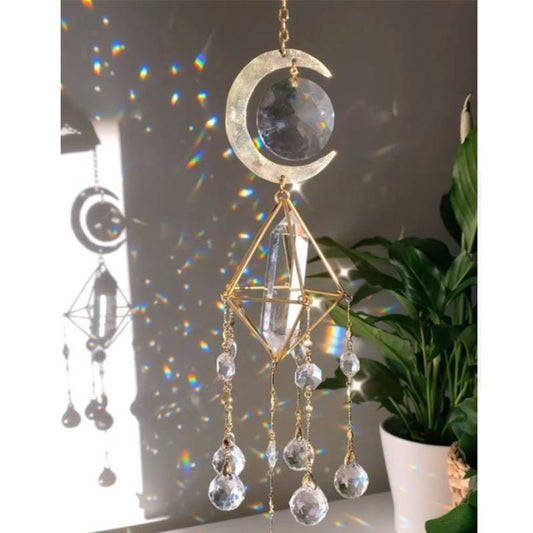 Moon Suncatcher Window Crystal Prism