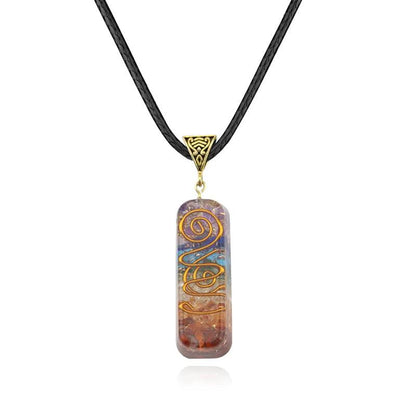 Collar de orgonita con colgante de energía de los 7 chakras