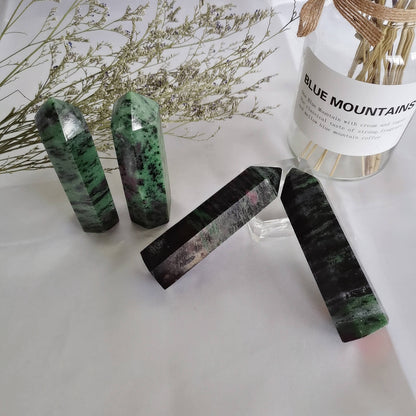 Beautiful Natural Ruby Zoisite Crystal Point