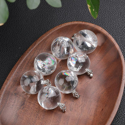 100%Natural Clear Quartz Ball Pendant