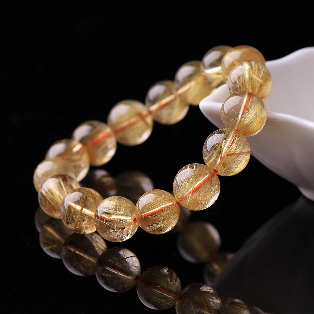 GOLDEN RUTILATED QUARTZ Crystal Bracelet