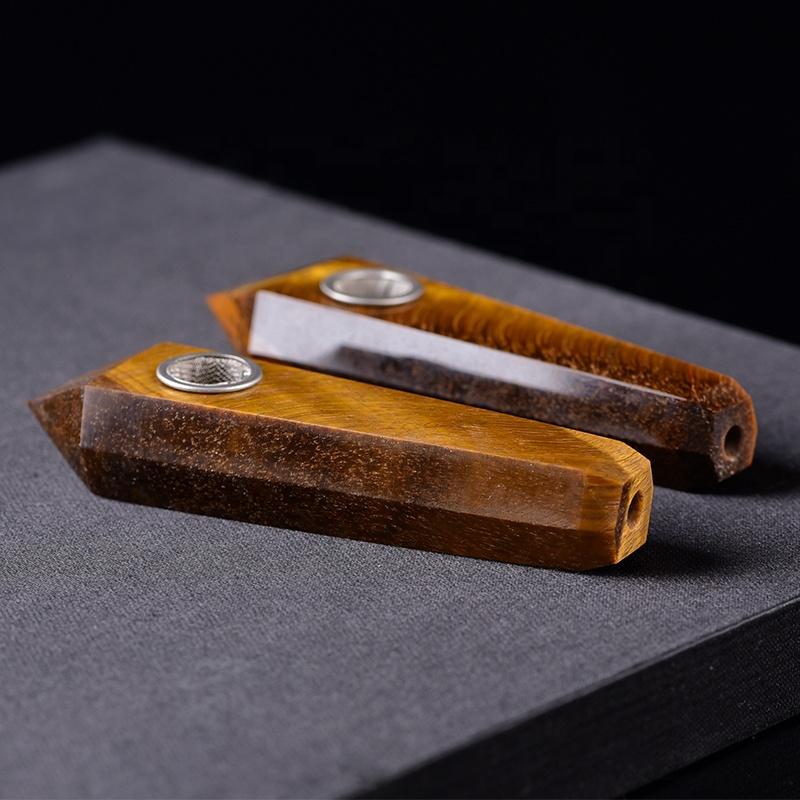 Natural Tiger Eye Pipe