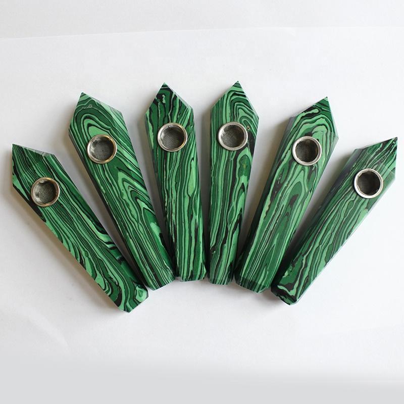 Malachite Crystal Pipe