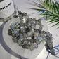 Natural Grey Moonlight Labradorite Round Beadstring For Jewelry Making