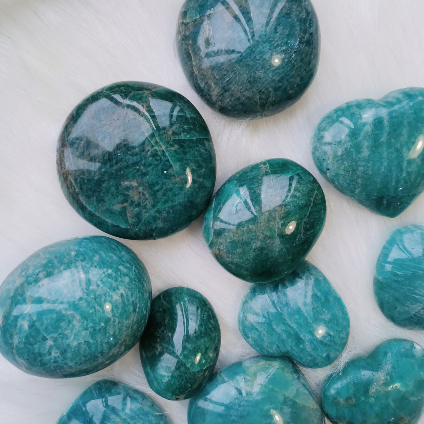 Large Amazonite Plam Stone Crystal Stones for Healing Chakra Decor