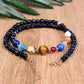 Solar System Necklace Natural Stone Galaxy The Eight Planets Guardian Star Bead Handmade Necklace