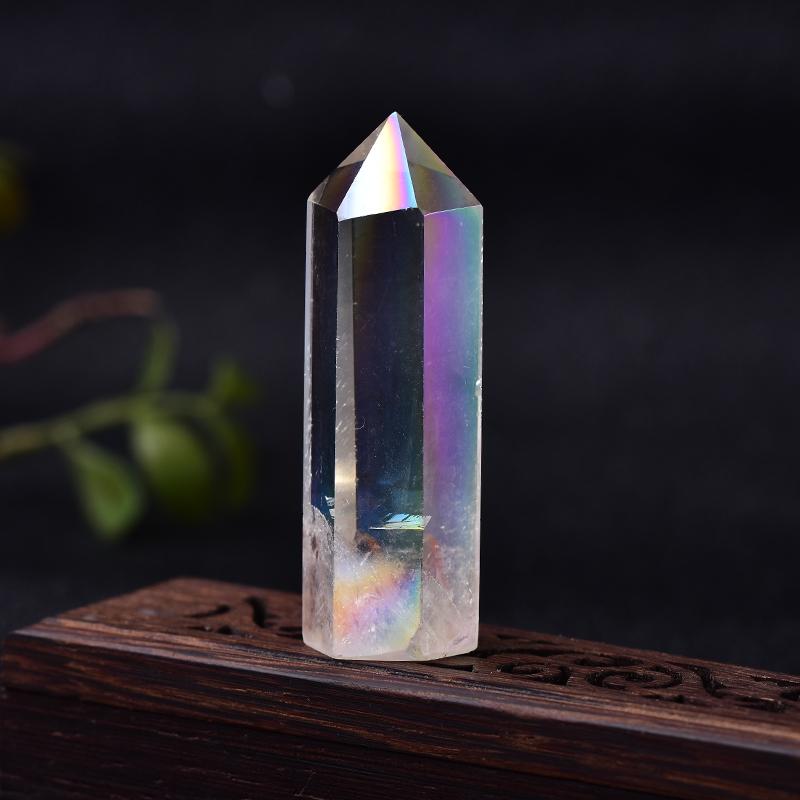 Natural Aura Clear Quartz Crystal Point