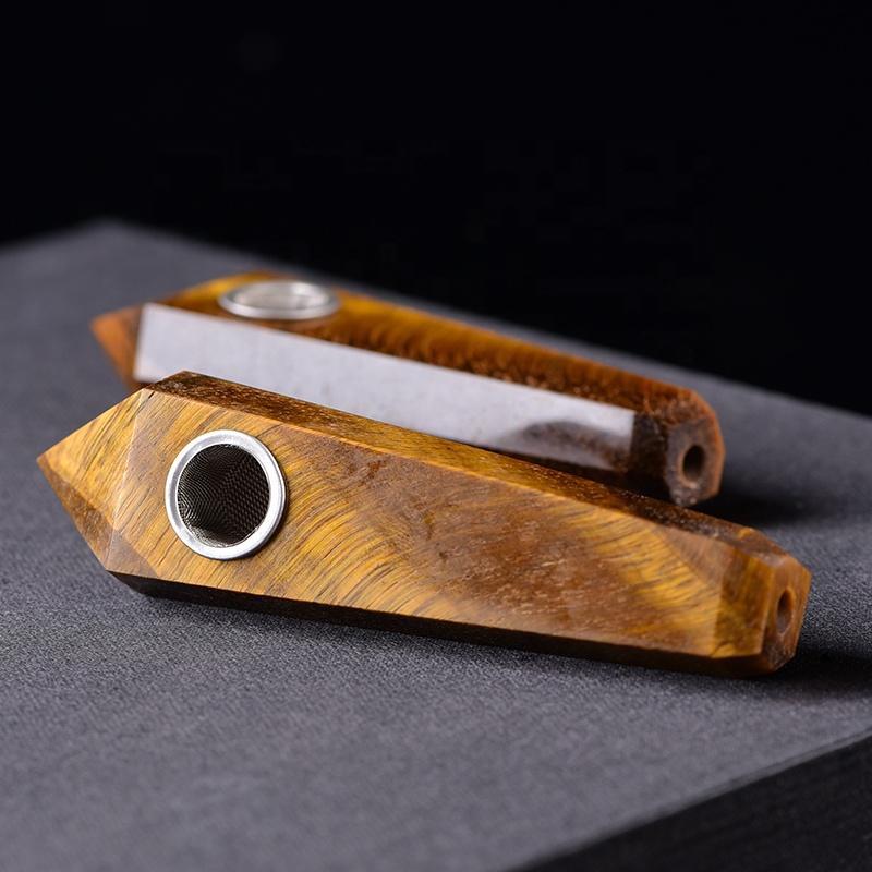 Natural Tiger Eye Pipe