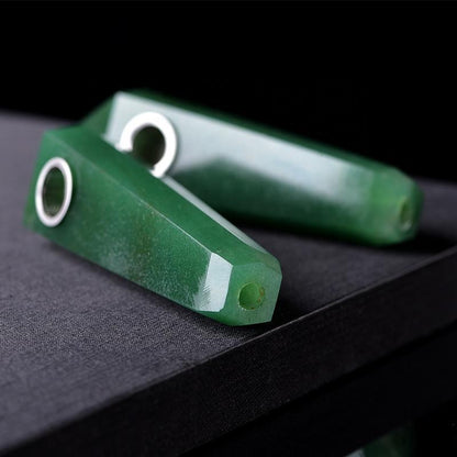 Green Aventurine Crystal Pipe