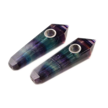 Natural Rainbow Fluorite Pipe