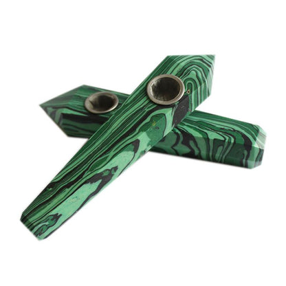 Malachite Crystal Pipe