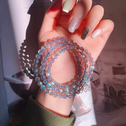 [Luna gris] Pulsera de destellos naturales de 3 círculos (tres círculos)