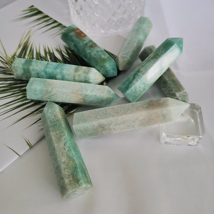 Natural Amazonite Point Tower Healing Crystal Collection