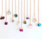 Natural Raw Stone Necklaces For Women Girl Geometric Crystal Pendant Gold Chain Necklaces